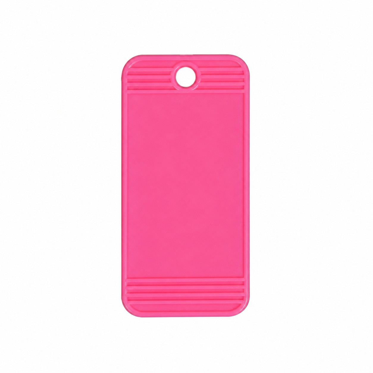 Rectangle Motel Plastic Key Tag — Rose Red