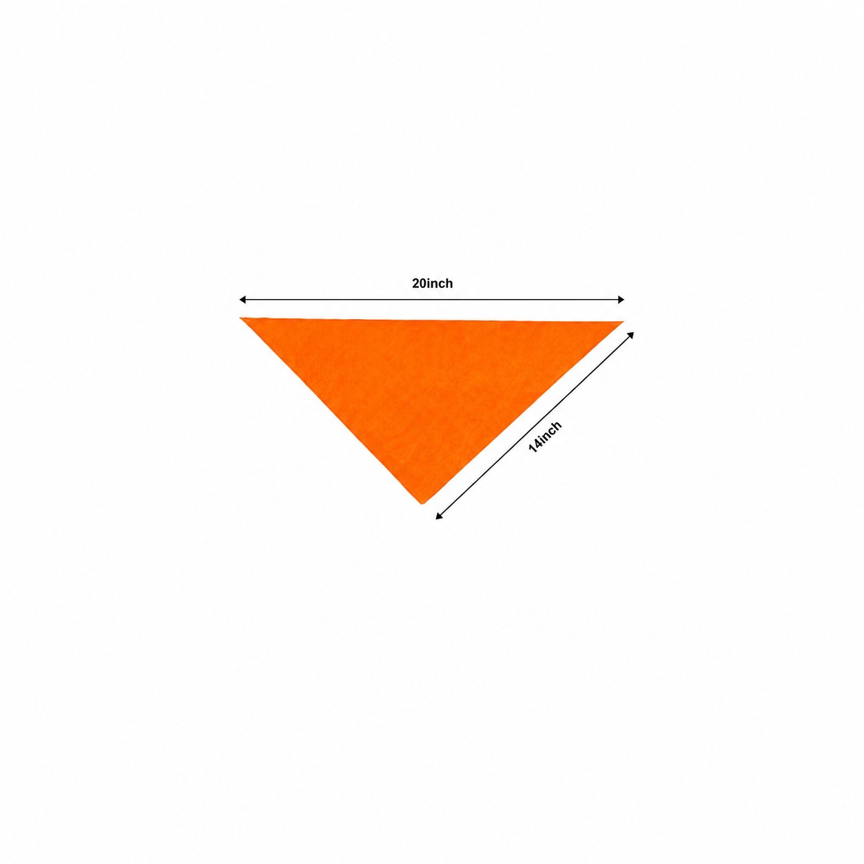 Cotton Triangle Pet Bandana — Orange