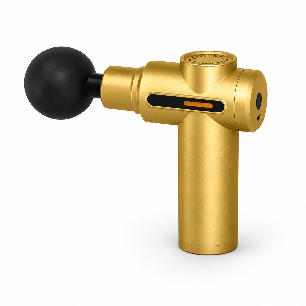 Compact Metal Massage Gun — Brass Gold