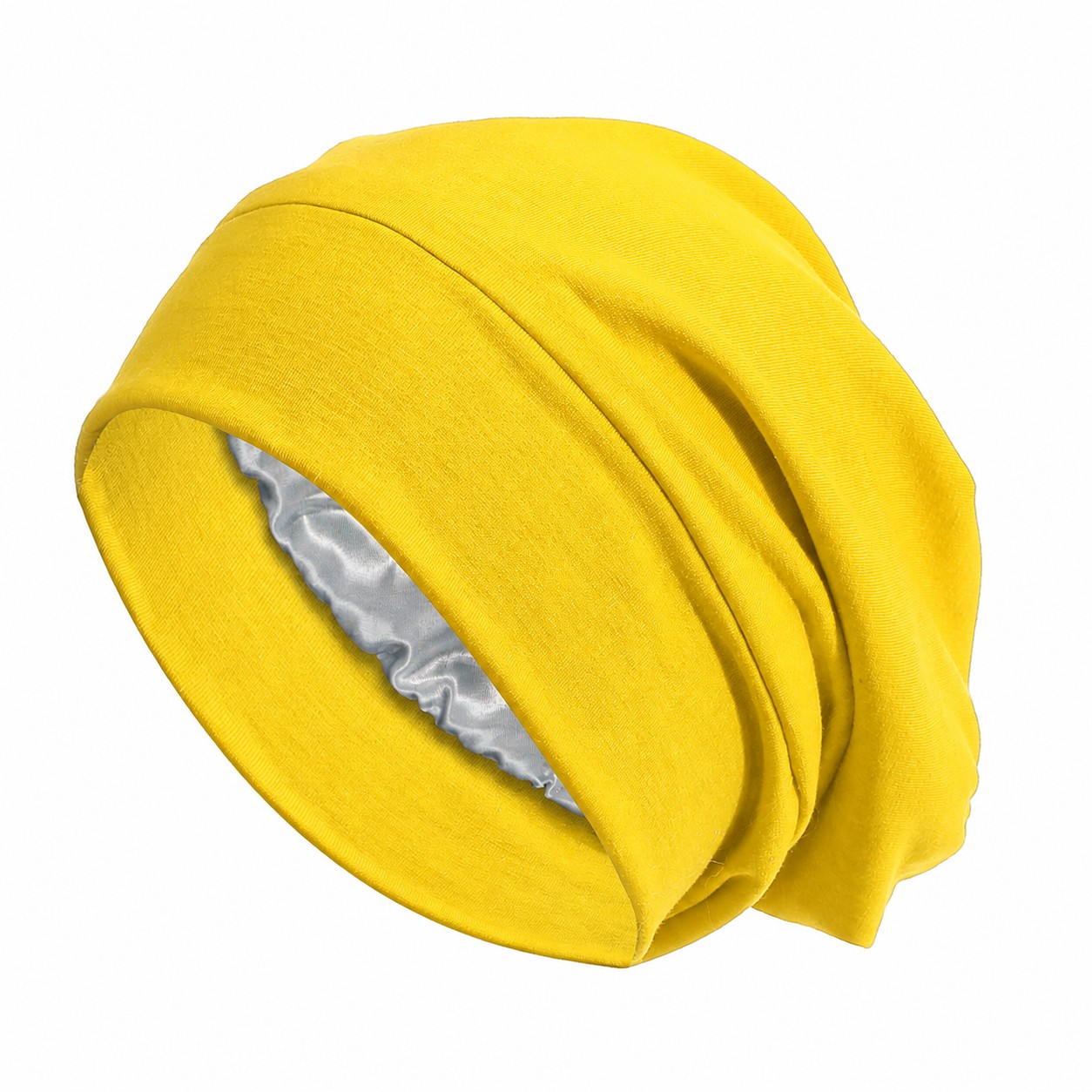 Polyester Soft Lining Sleep Bonnet — Yellow