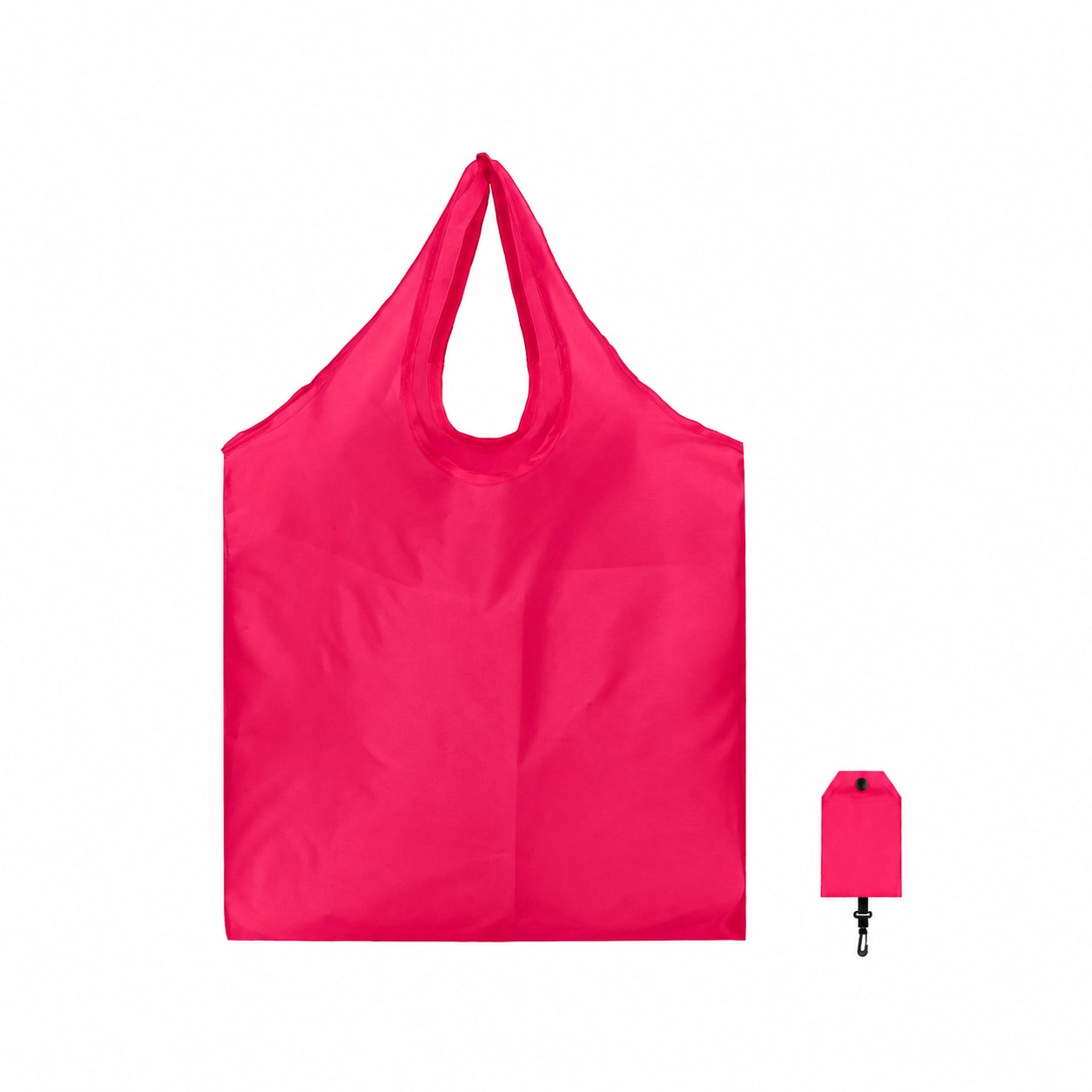 Foldable Shape Tote Bag — Rose Red