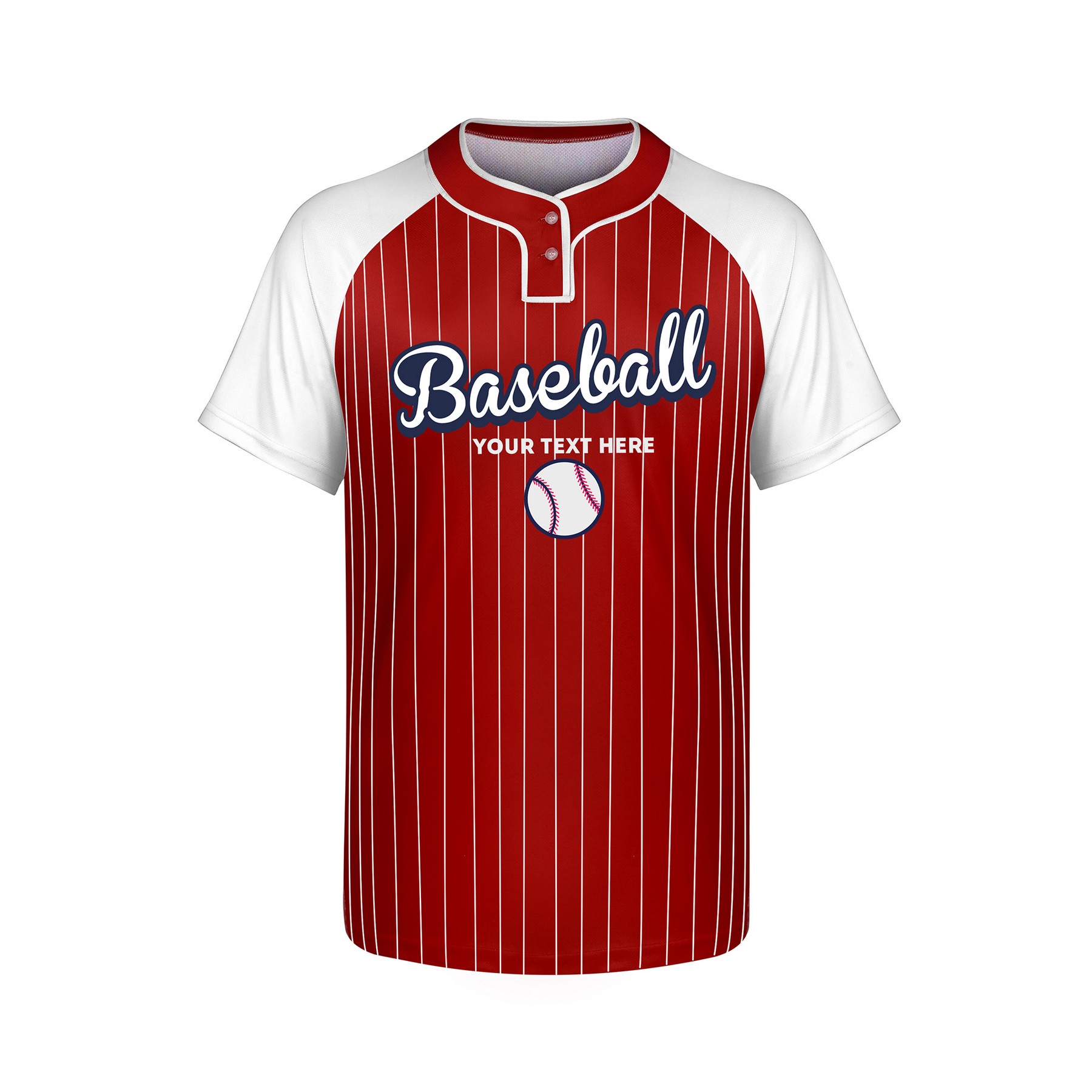 Two-Button Polyester Baseball Jersey — view 2