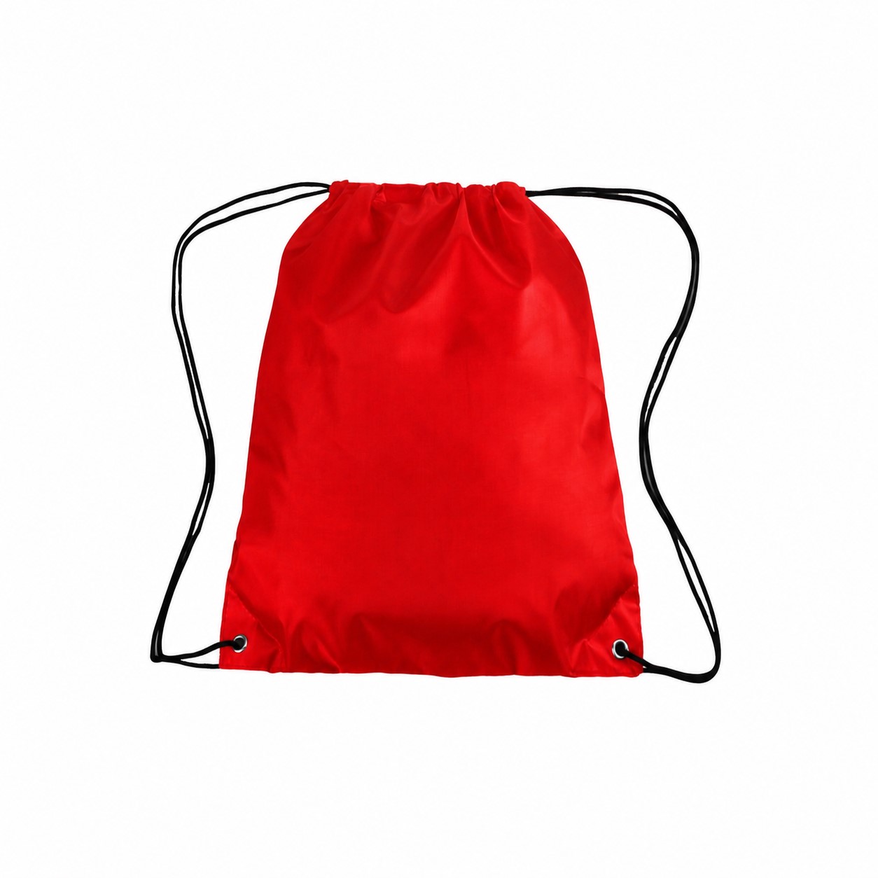 210D Polyester Classic Drawstring Bag — Red