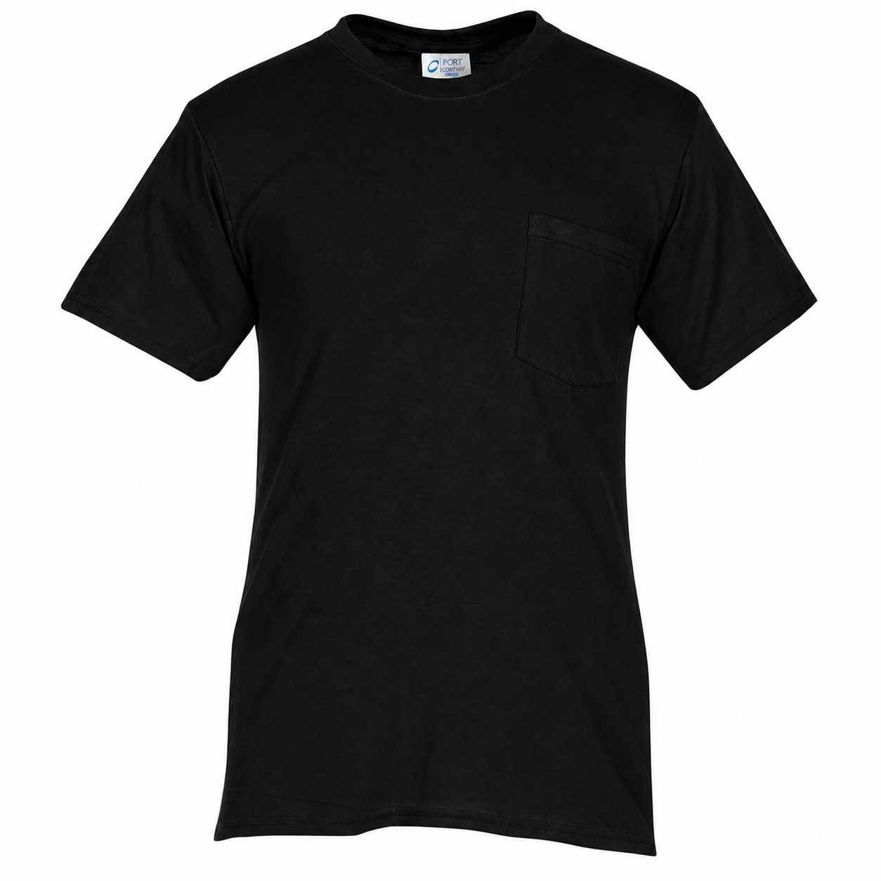 Pocket Cotton Polyester Tee — Black