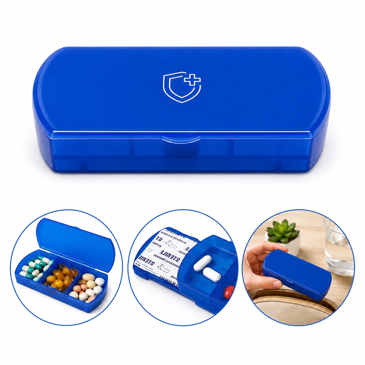 Three Compartment Polypropylene Drawer Pill Box