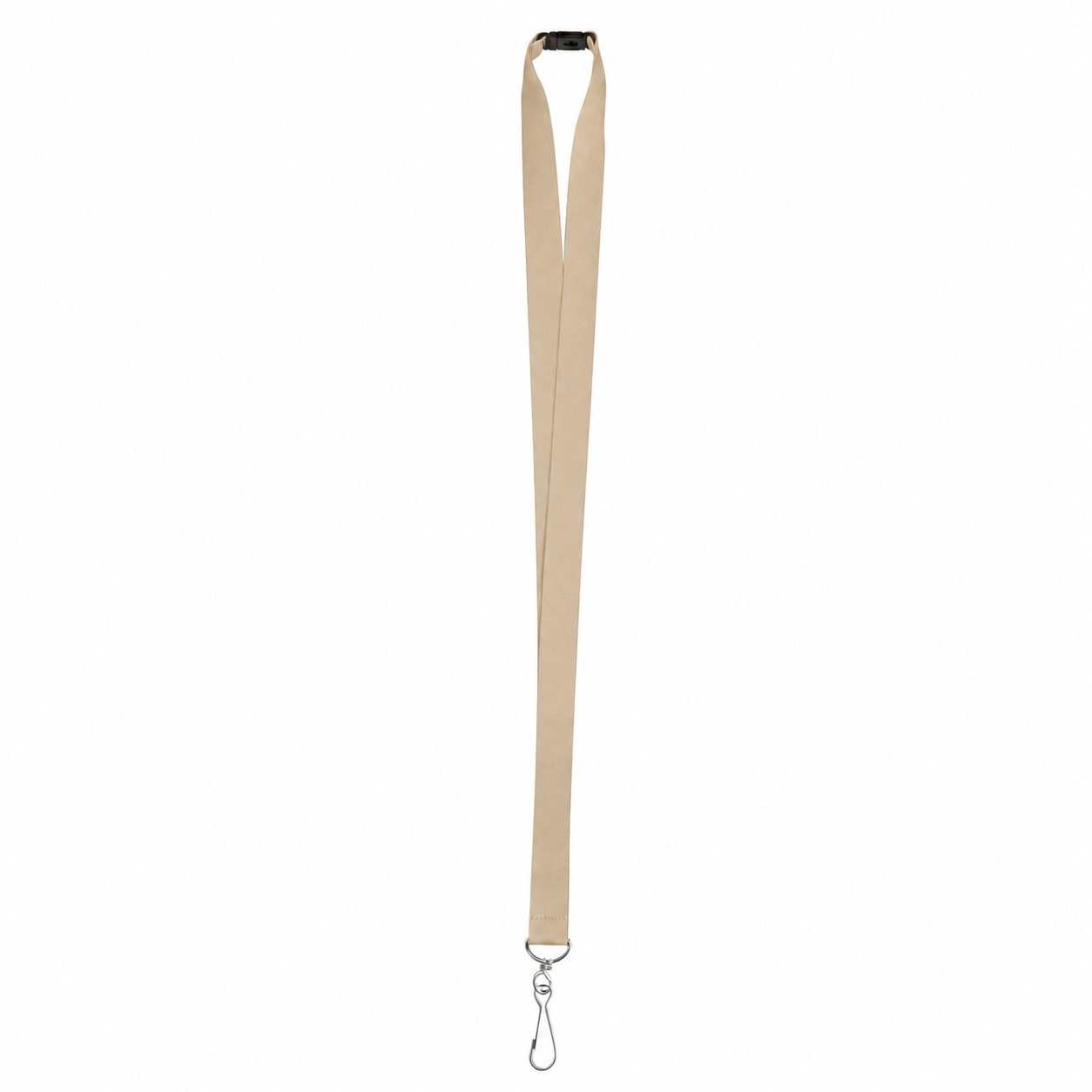 Polyester J Hook Breakaway Lanyard — Beige