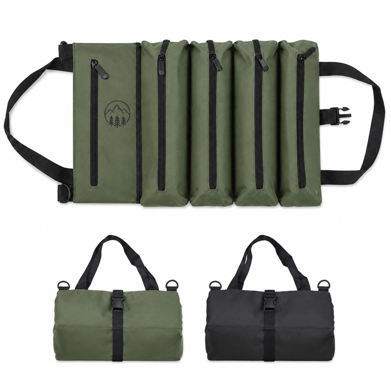 Five Pocket Oxford Tool Roll Bag