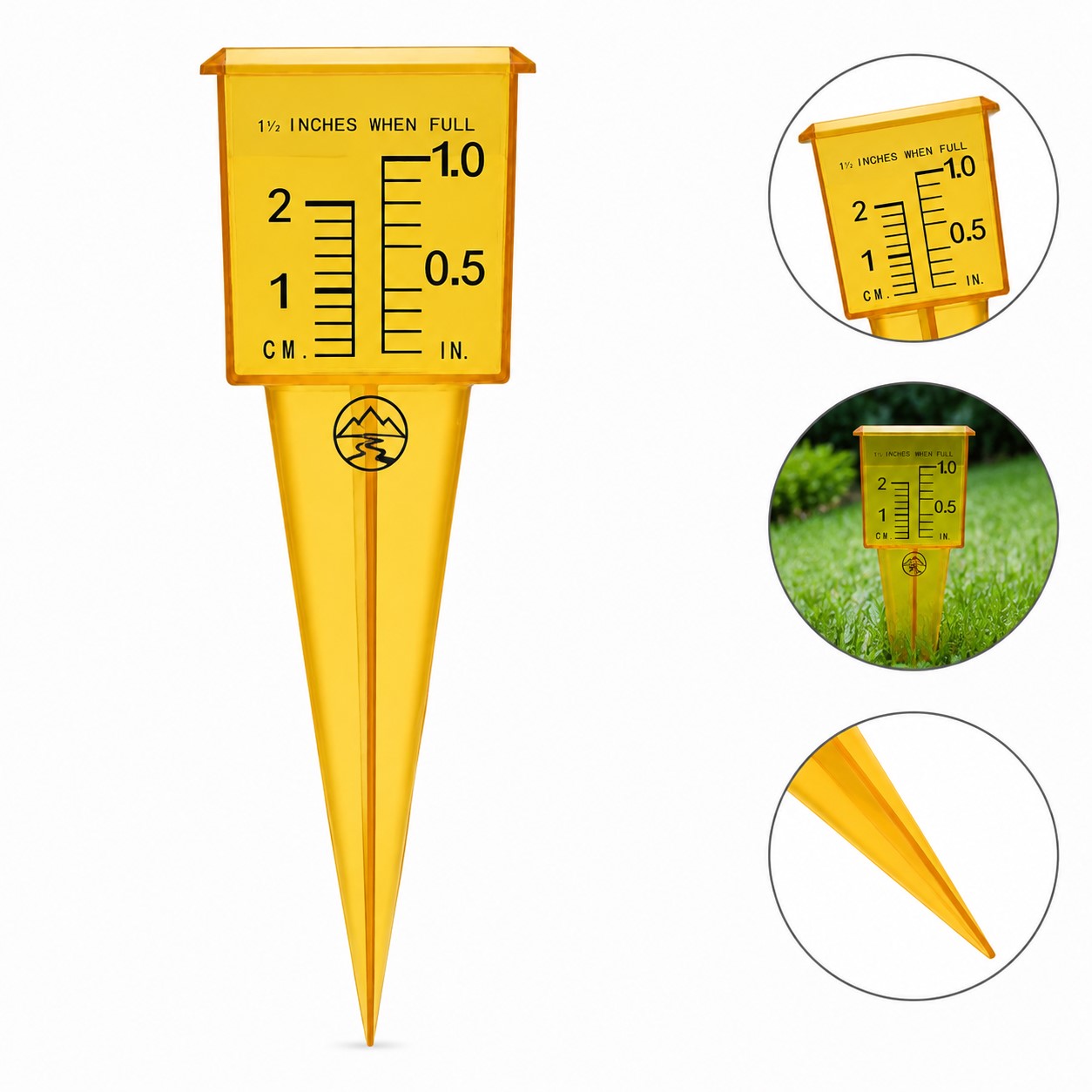 Compact Plastic Stake Rain Gauge