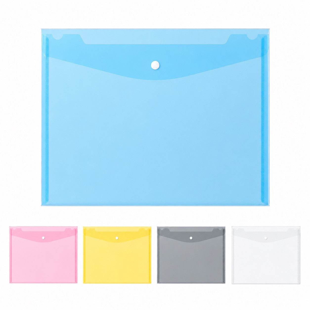 Large Polypropylene Document Envelope With Snap