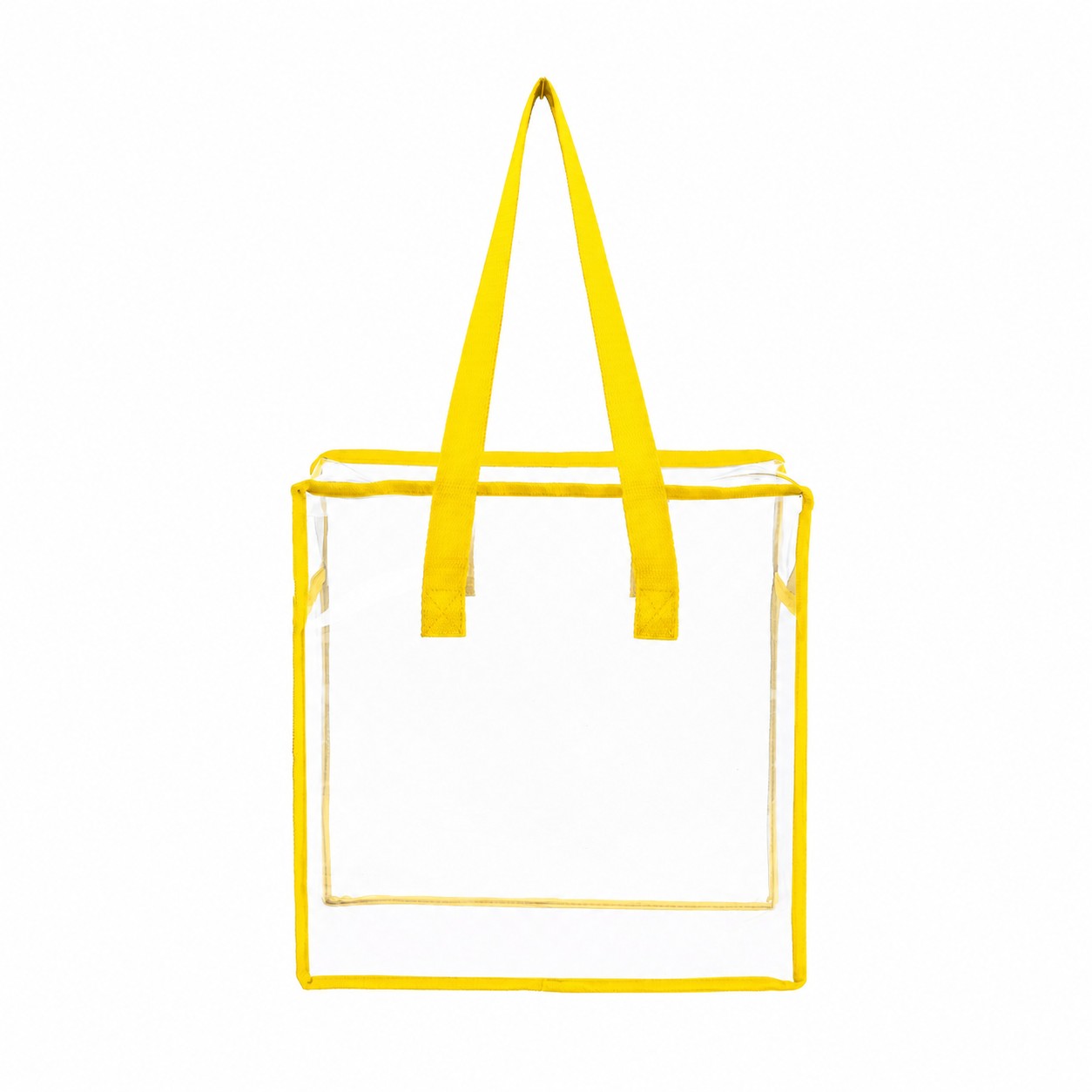 PVC And Polyester Zippered Storage Tote Bag — Yellow