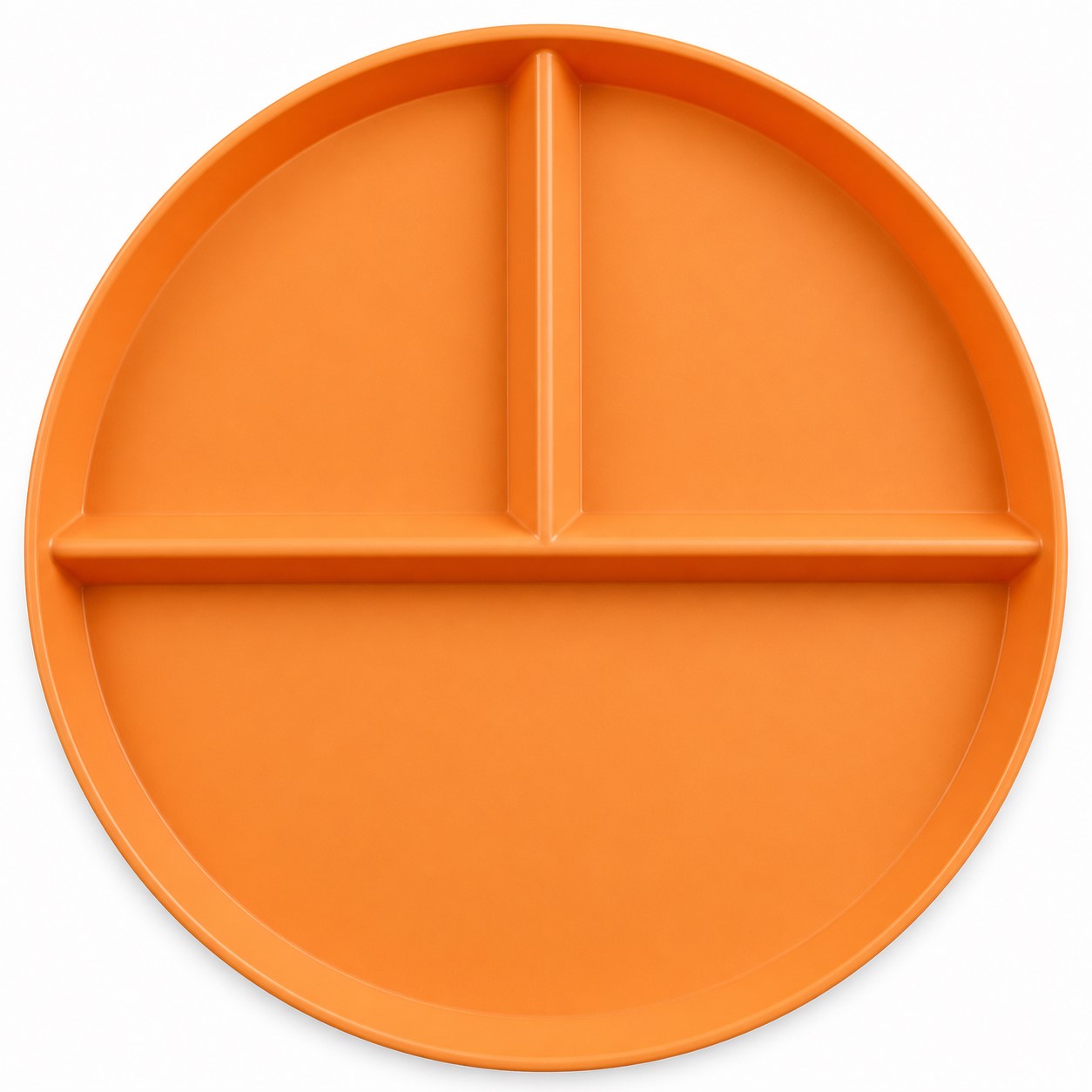 Round Polypropylene Three Compartment Dinner Plate — view 2