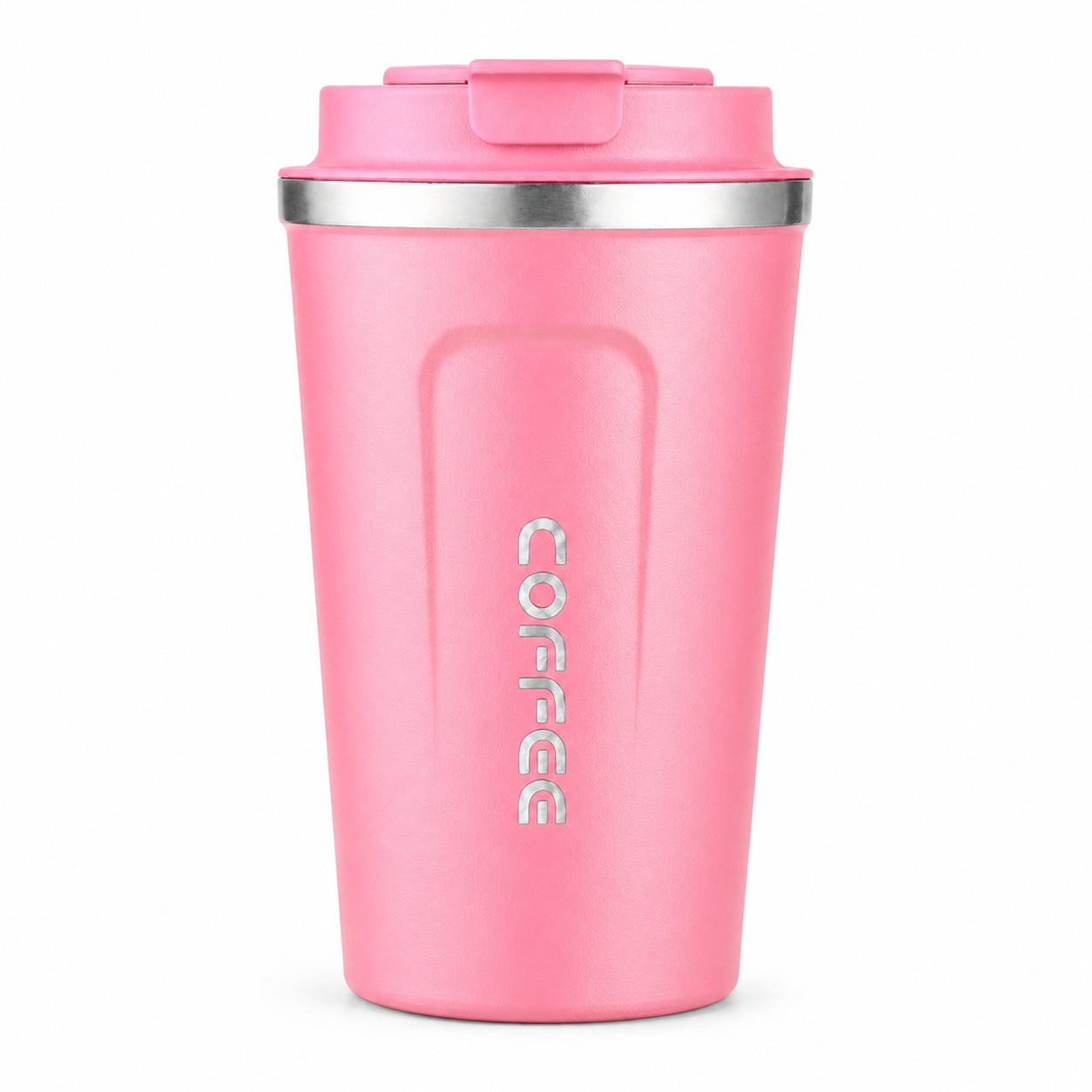 LED Temperature Stainless Coffee Mug — Pink