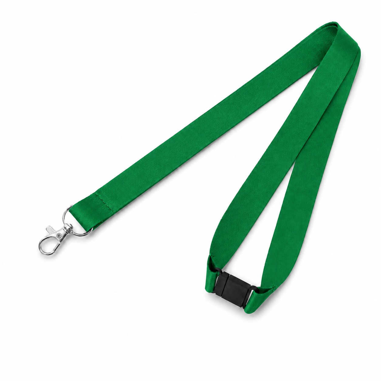Polyester Breakaway Lobster Clip Lanyard — Green