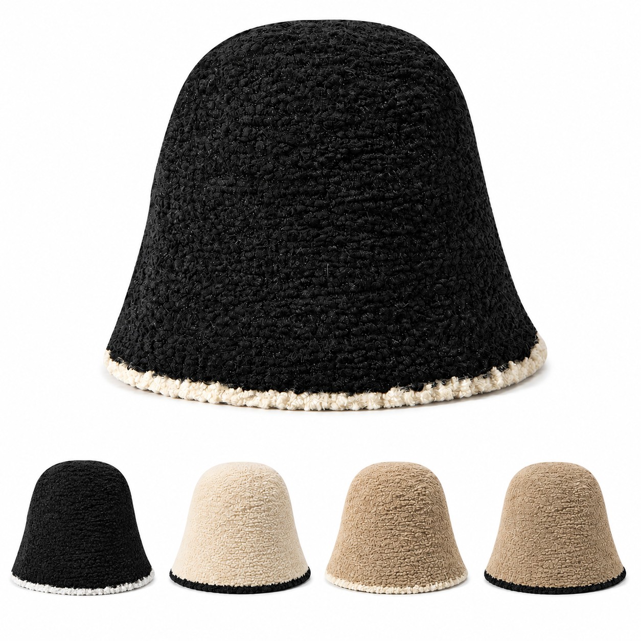 Polyester Plush Fisherman Bucket Hat