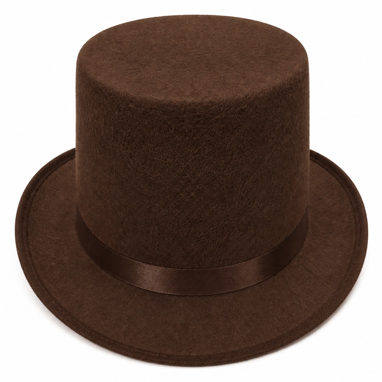 Wool Fabric Lincoln Costume Hat — Coffee Brown