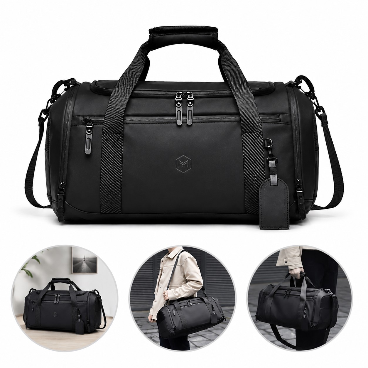 Spacious Polyester Multi Pocket Duffel Bag — view 1