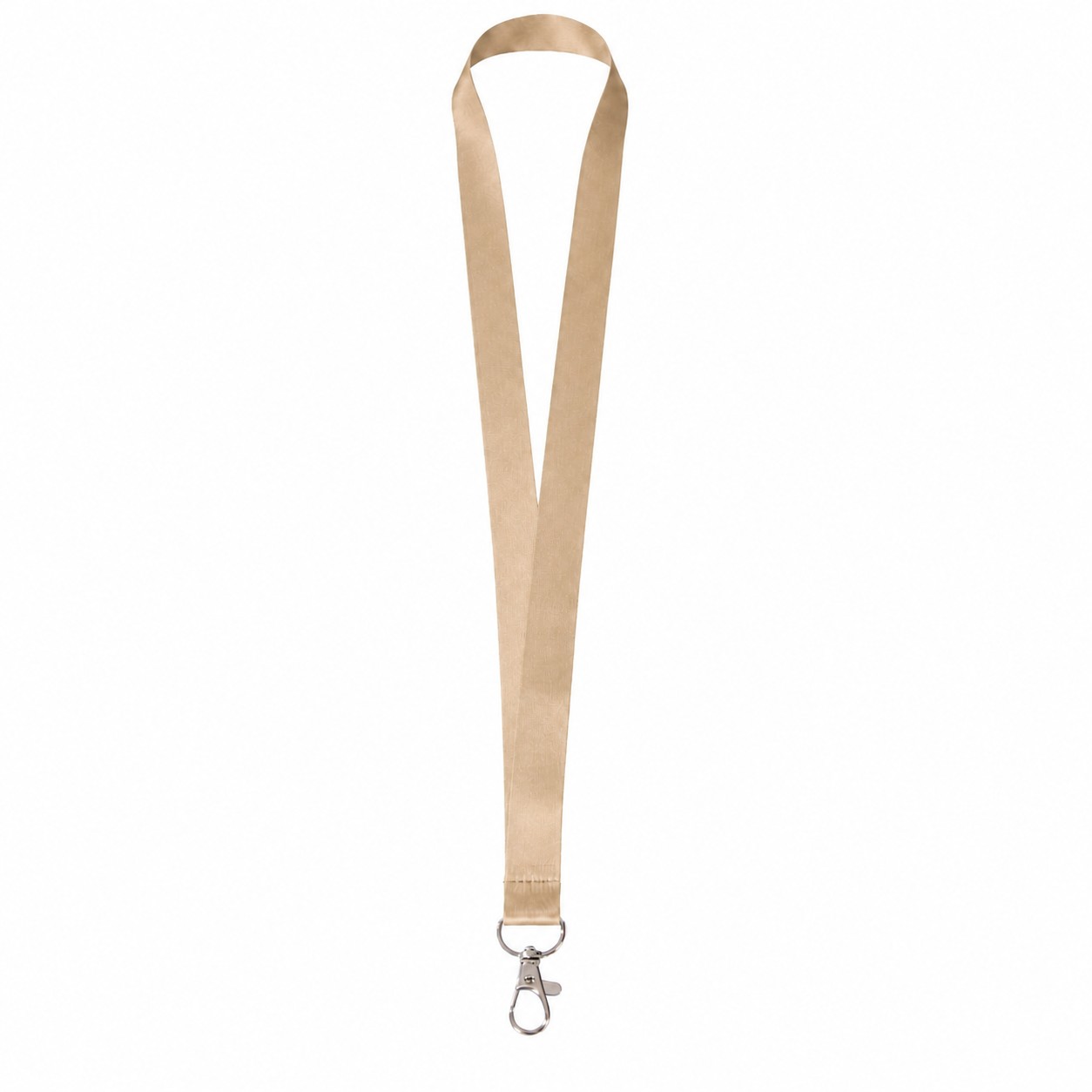 Recycled RPET Badge Lanyard — Tan Beige