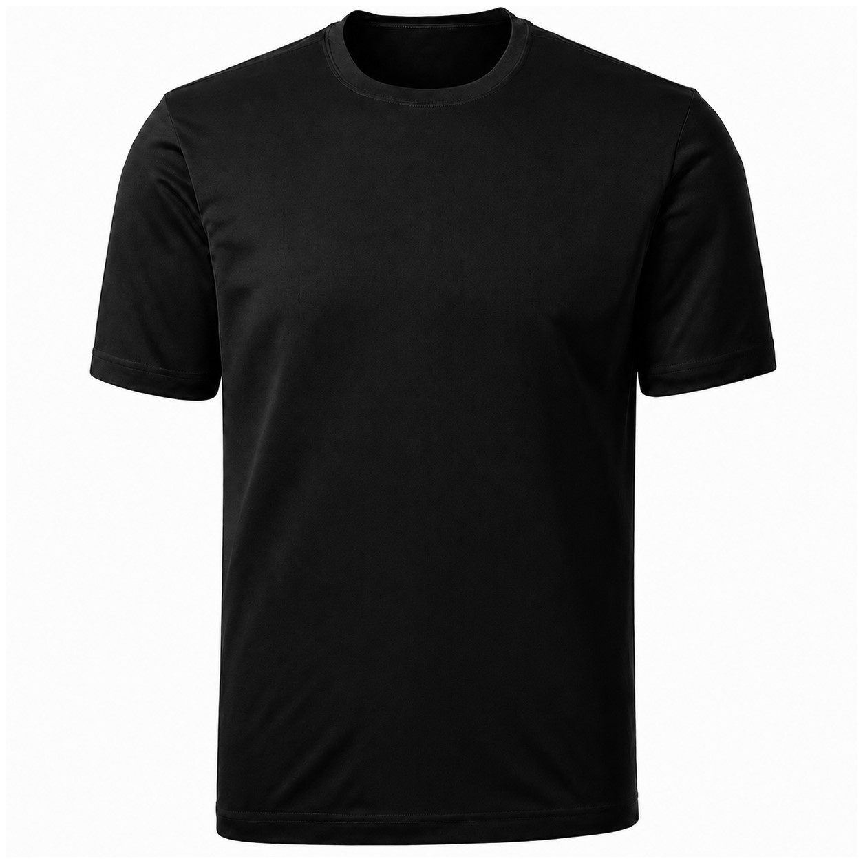 Men's Lightweight Polyester Athletic T-Shirt — Black