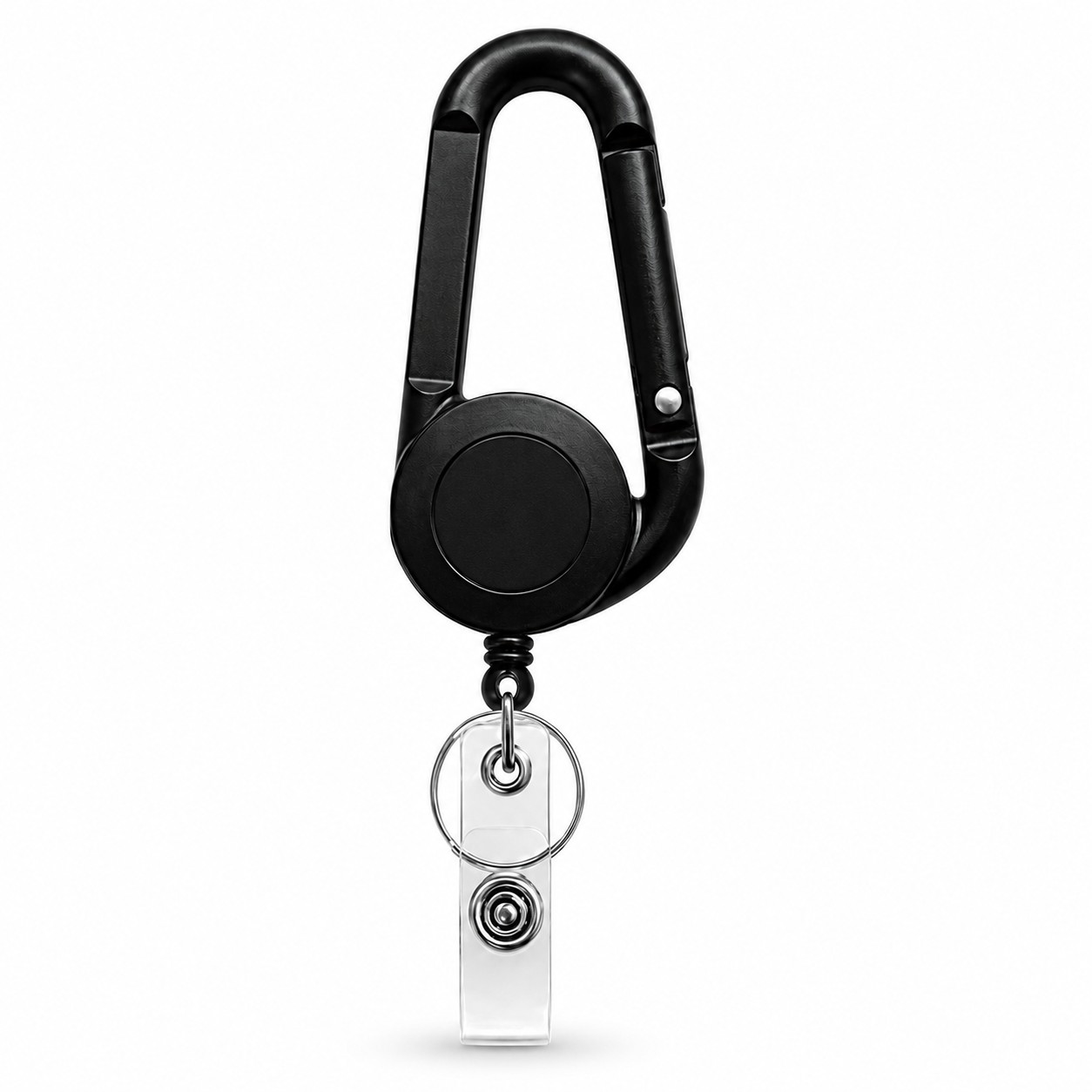 Plastic Carabiner Retractable Badge And Key Reel — view 2