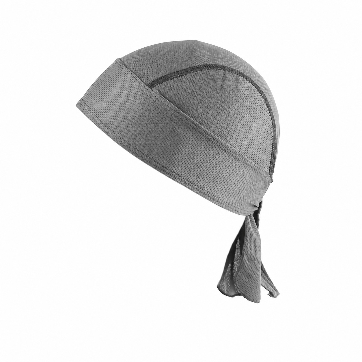 Polyester Mesh Tie Back Durag — Gray