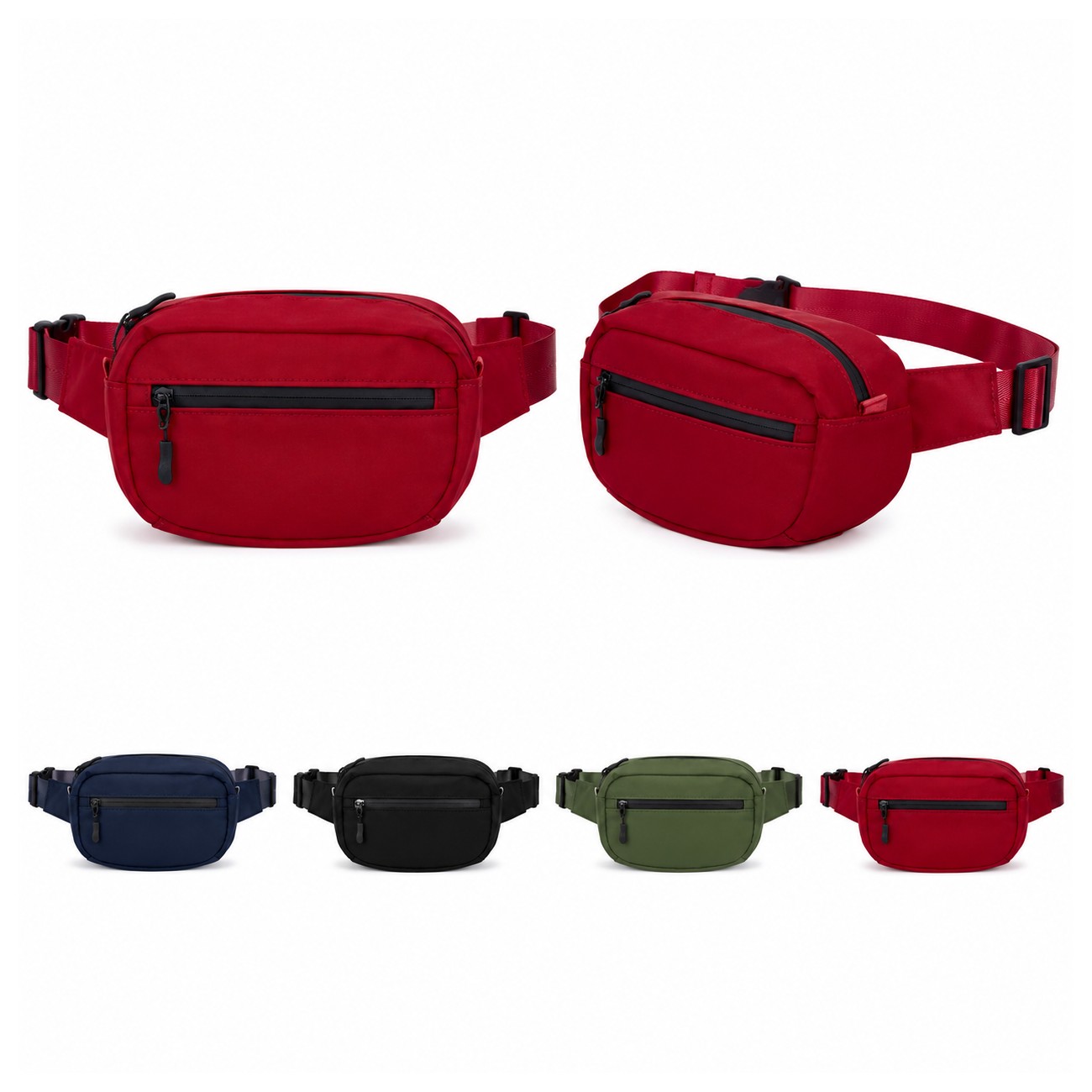 Nylon Red Fanny Pack