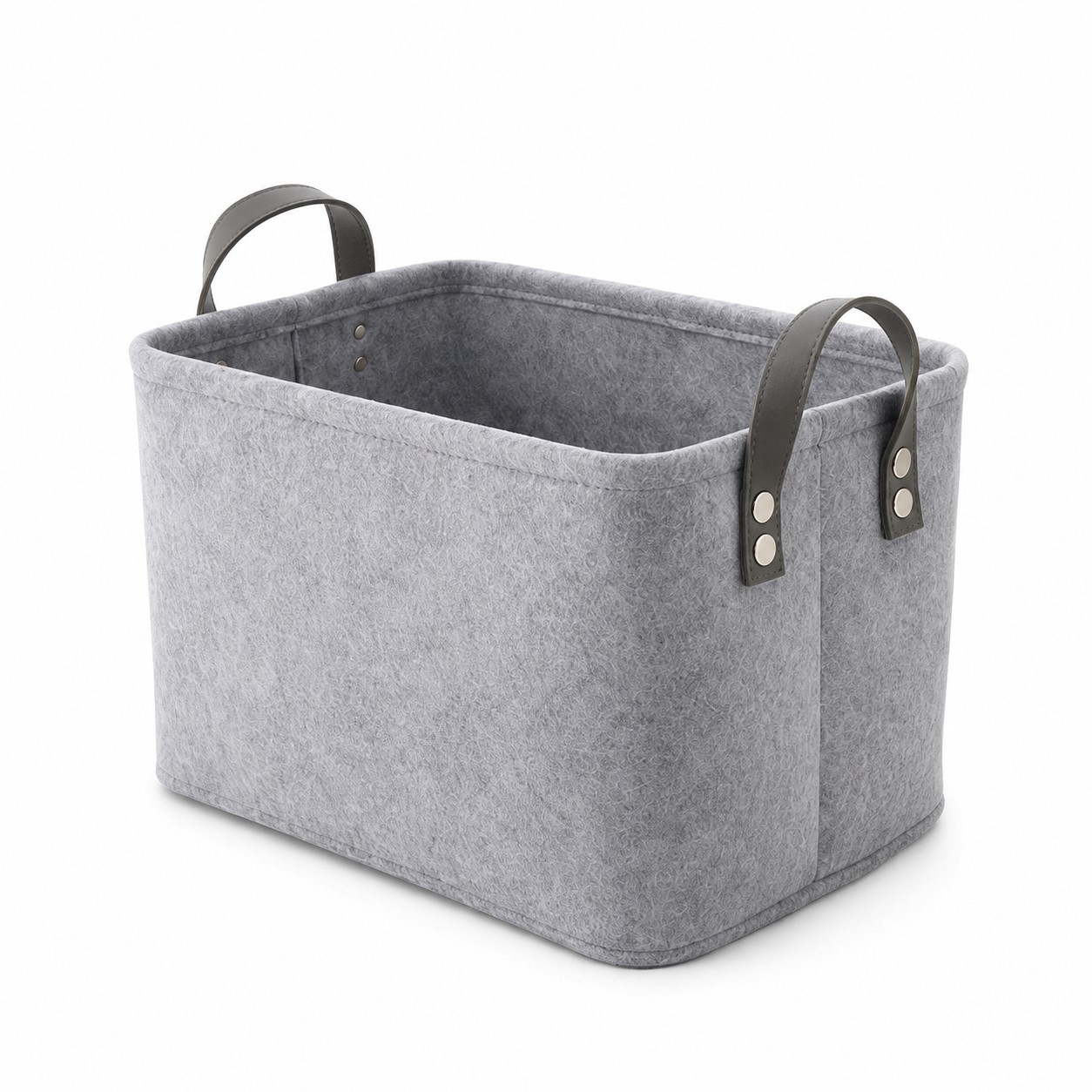 Felt Collapsible Storage Basket With Handles — view 2