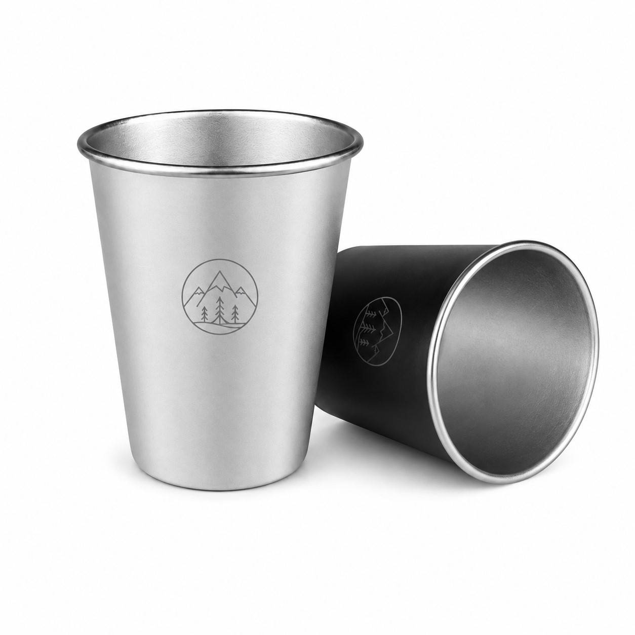 Screen Print Stainless Steel Pint Cup