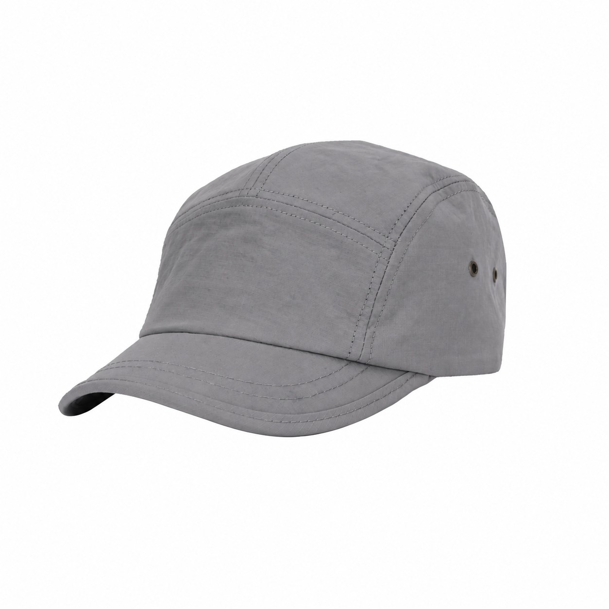 5 Panel Flat Bill Performance Cap — Gray