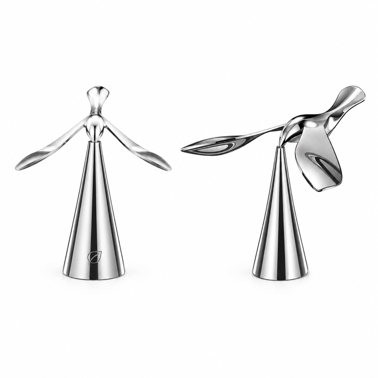 Sculptural Chrome Zinc Alloy Bottle Opener