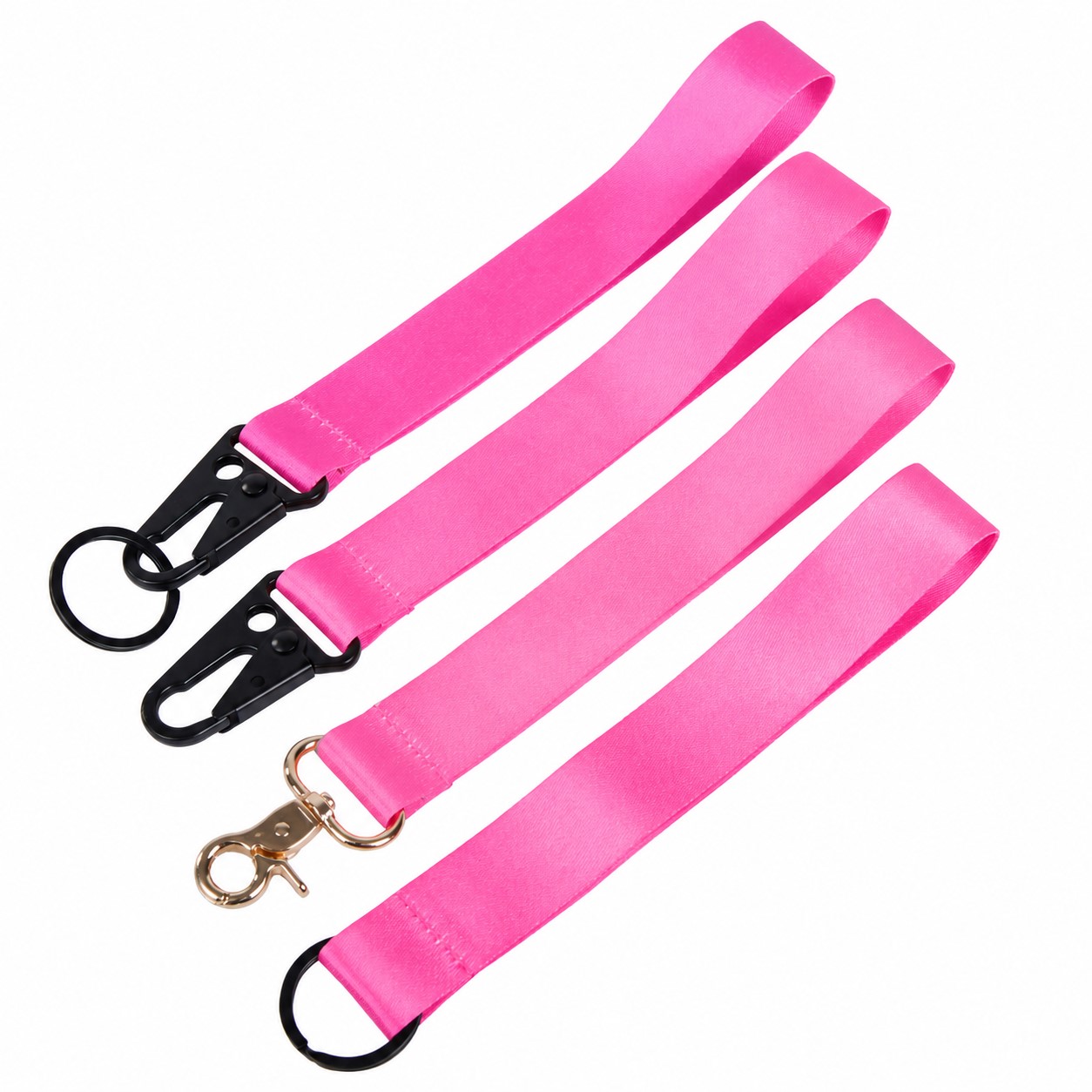 One-Inch Polyester Wrist Lanyard — Pink