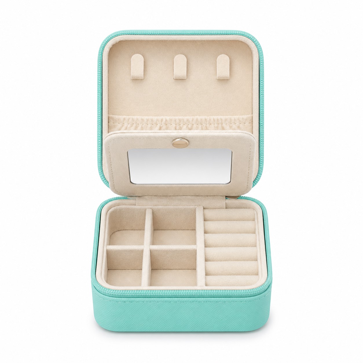 Zippered PU Travel Jewelry Case — view 2