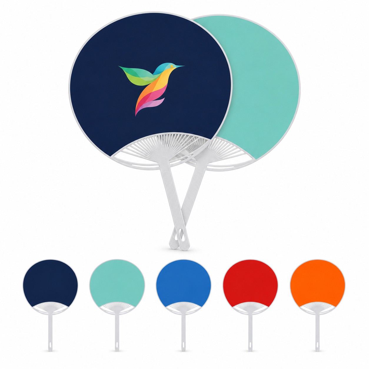 Waterproof Round PP Hand Fan