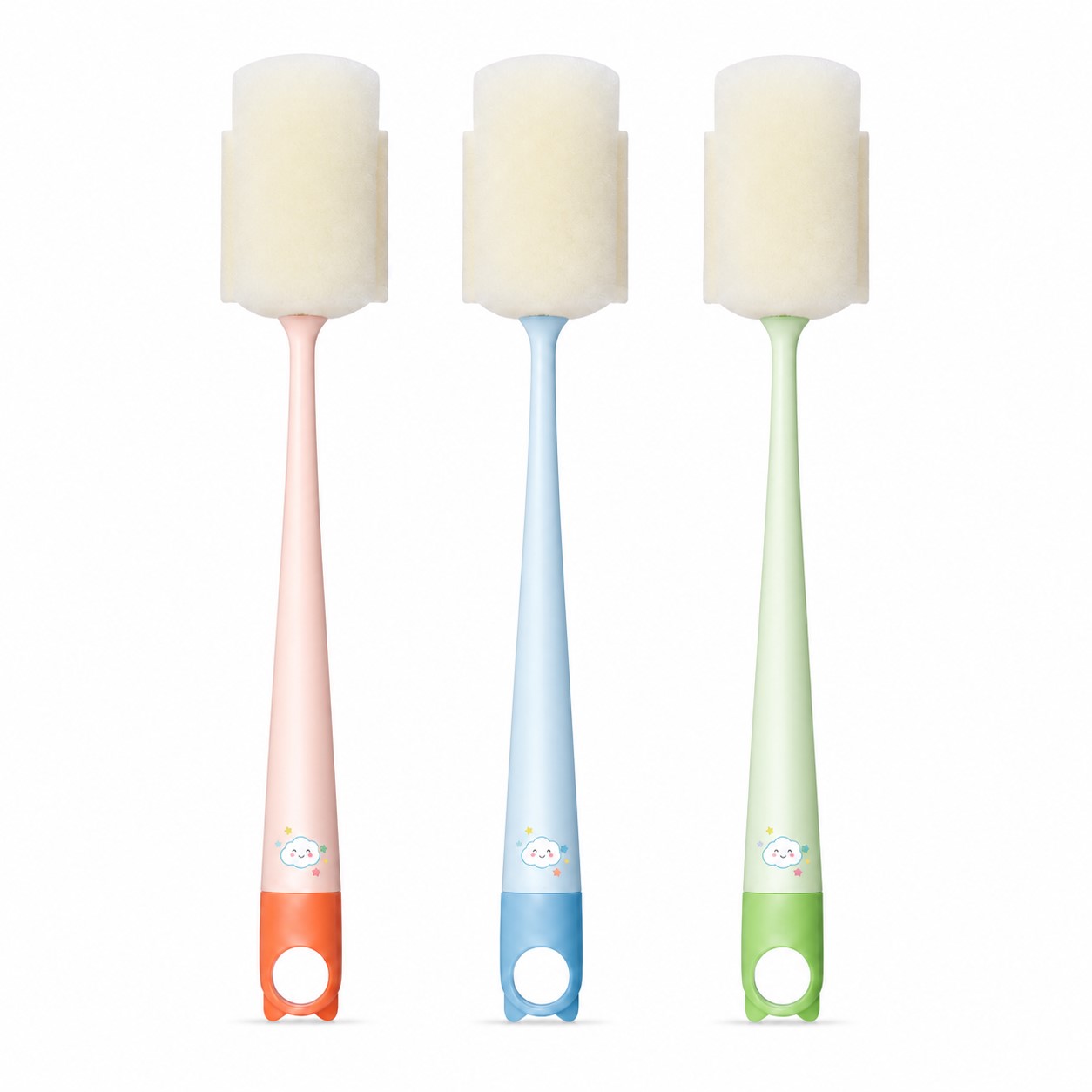 Reusable Long Handle Sponge Cup Brush