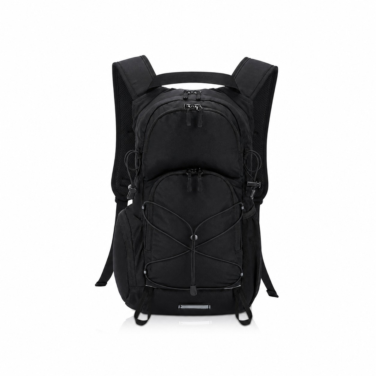 Nylon 12" Backpack — Black