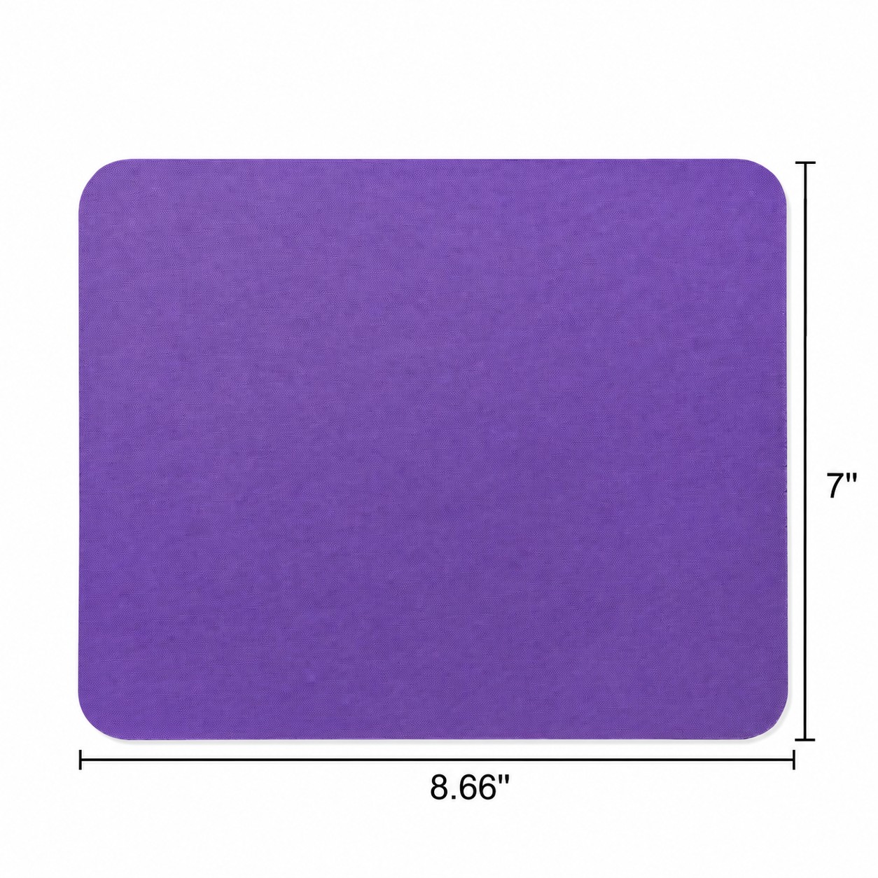 Fabric Mouse Pad With Rubber Foam Base — Purple