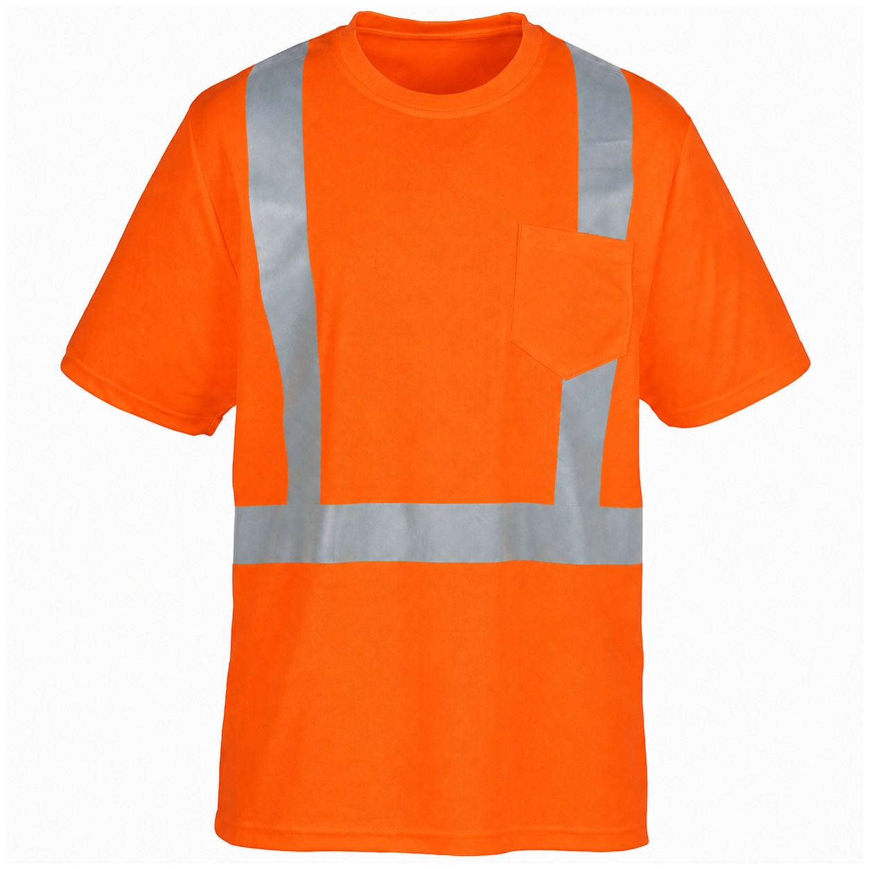 High Visibility Polyester Pocket Shirt — Orange