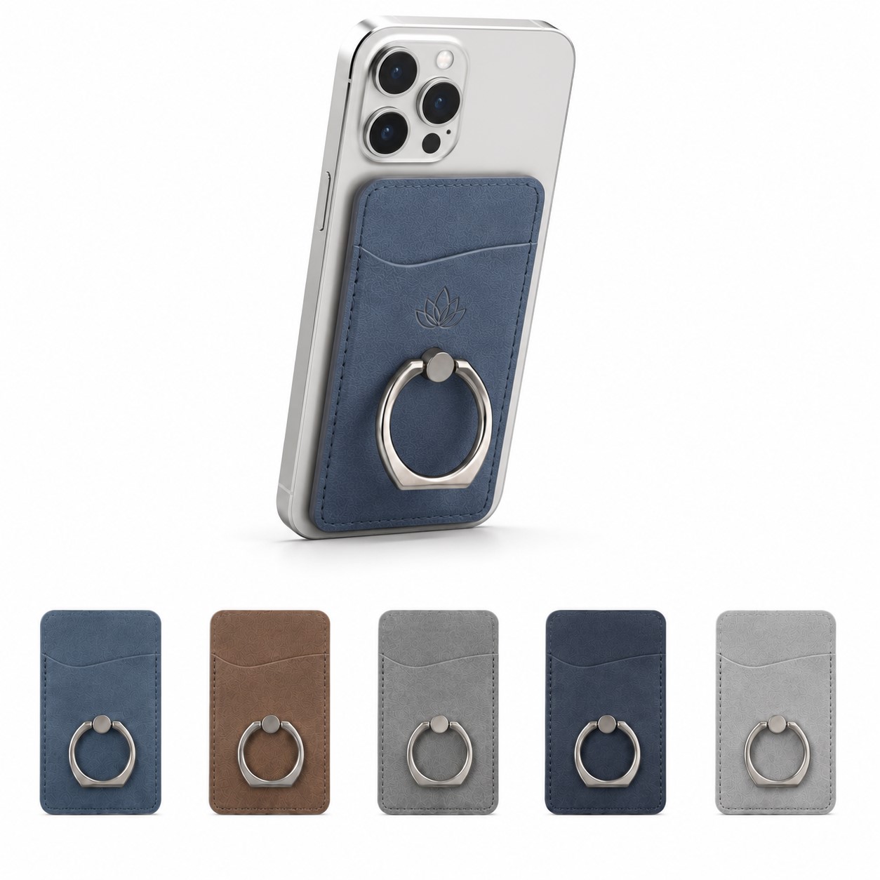 PU Phone Card Holder With Rotating Ring