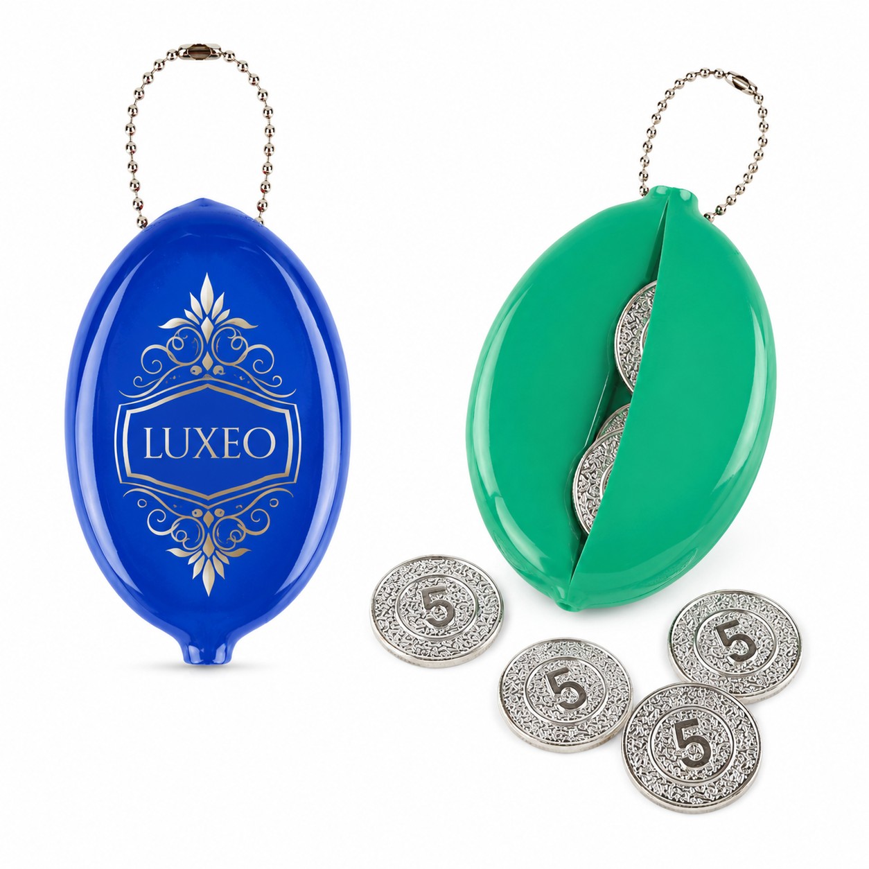 PVC Oval Coin Key Pouch