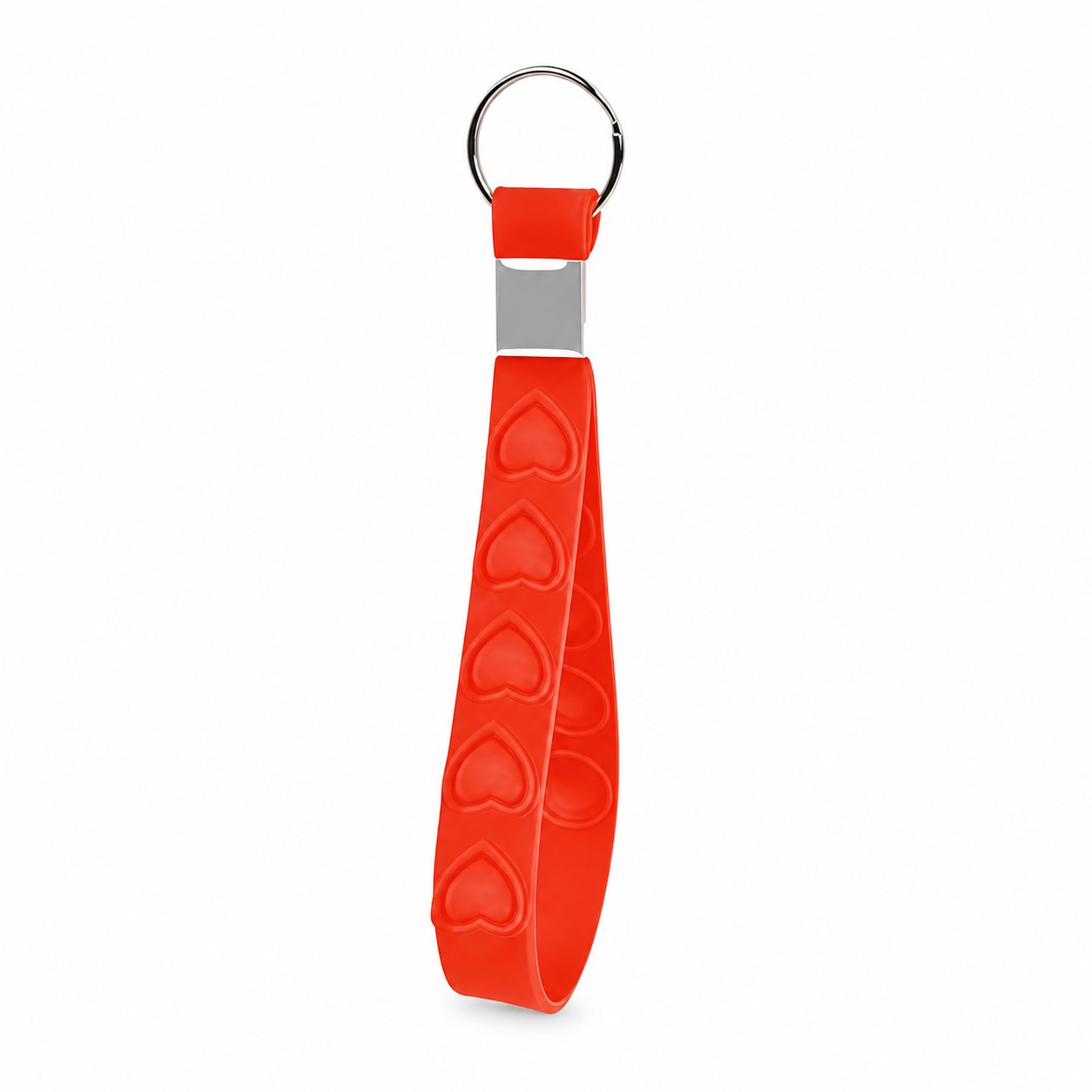 Heart Bubble Silicone Wristband Keychain — view 2