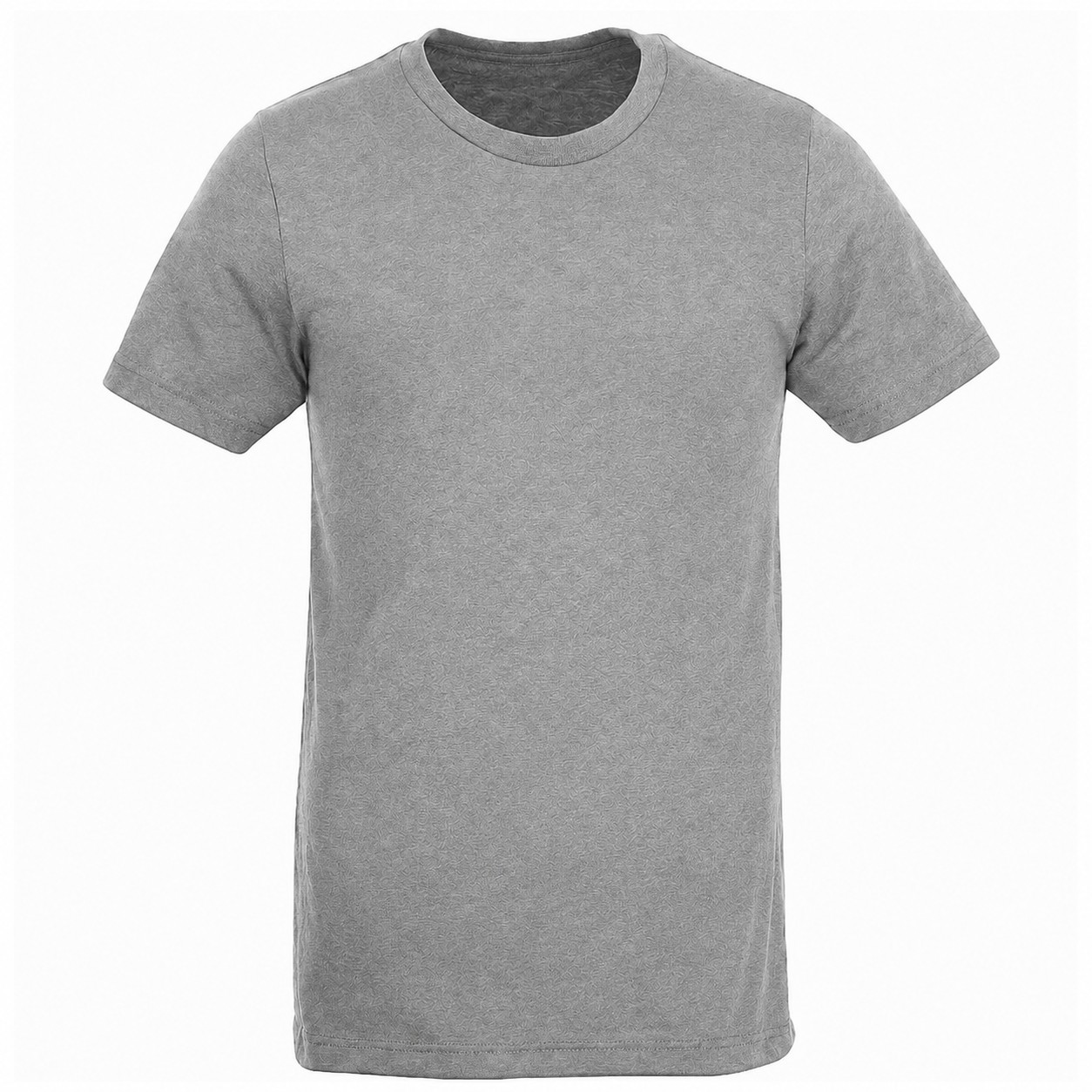 Recycled Polyester-Cotton Crewneck T-Shirt — Gray