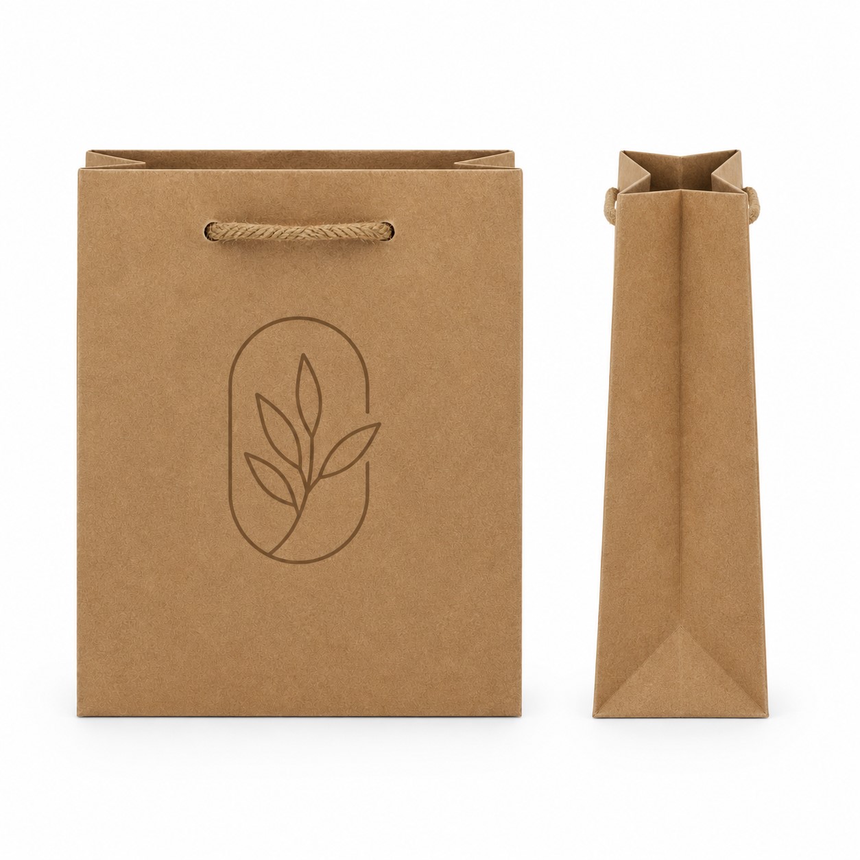 Kraft Paper Gift Bag With Message Tag