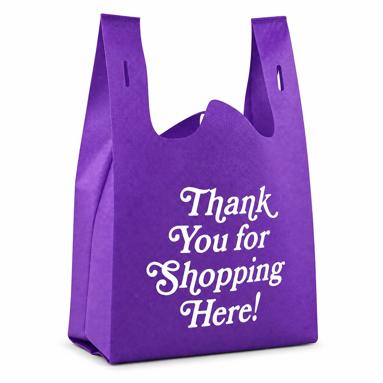 Polypropylene Reusable Grocery Bag — Purple