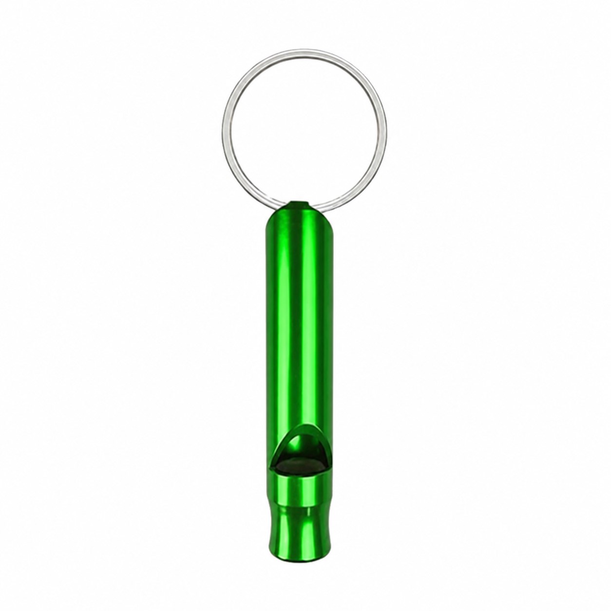 Key Ring Aluminum Signal Whistle — Green