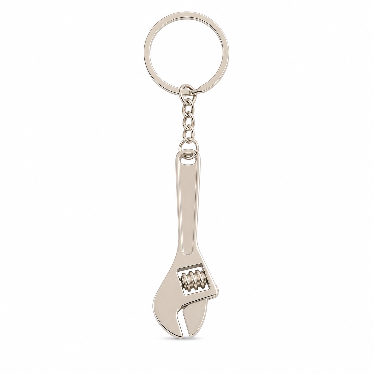 Mini Zinc Alloy Adjustable Wrench Keychain — view 2