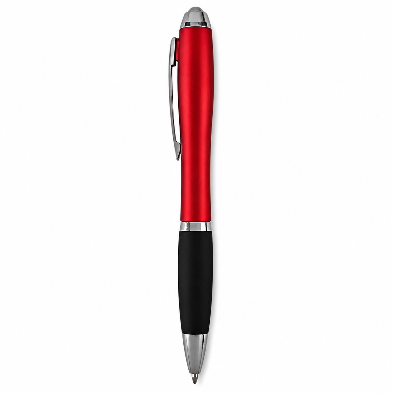 Metallic Ballpoint Pen With Black Grip — view 2