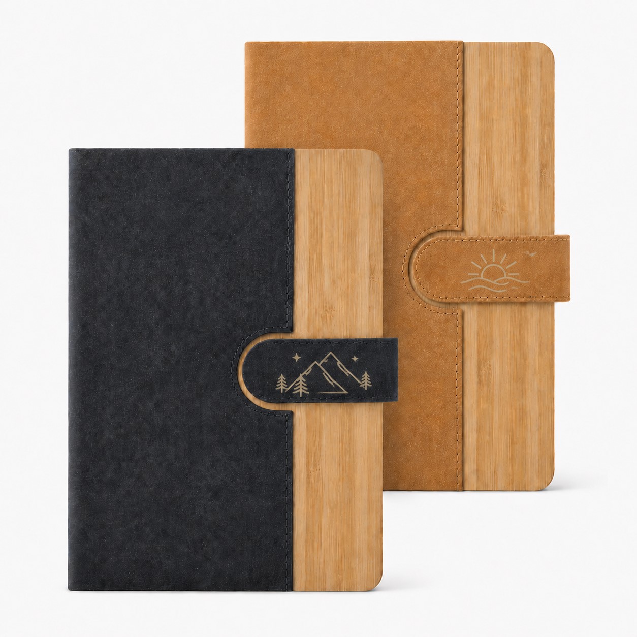 Bamboo Panel Journal With Magnetic Fastener