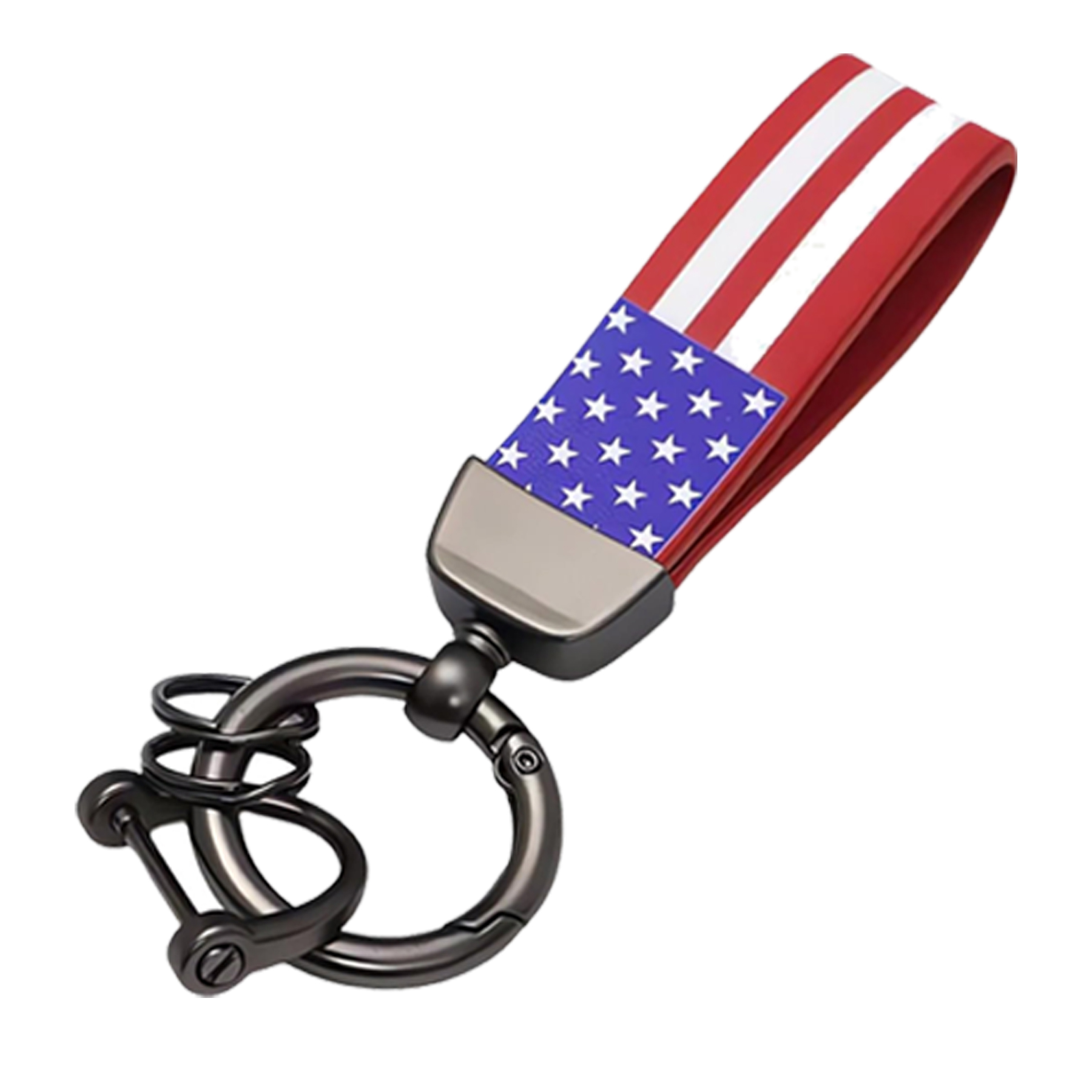 Leather Flag Loop Keychain — view 2