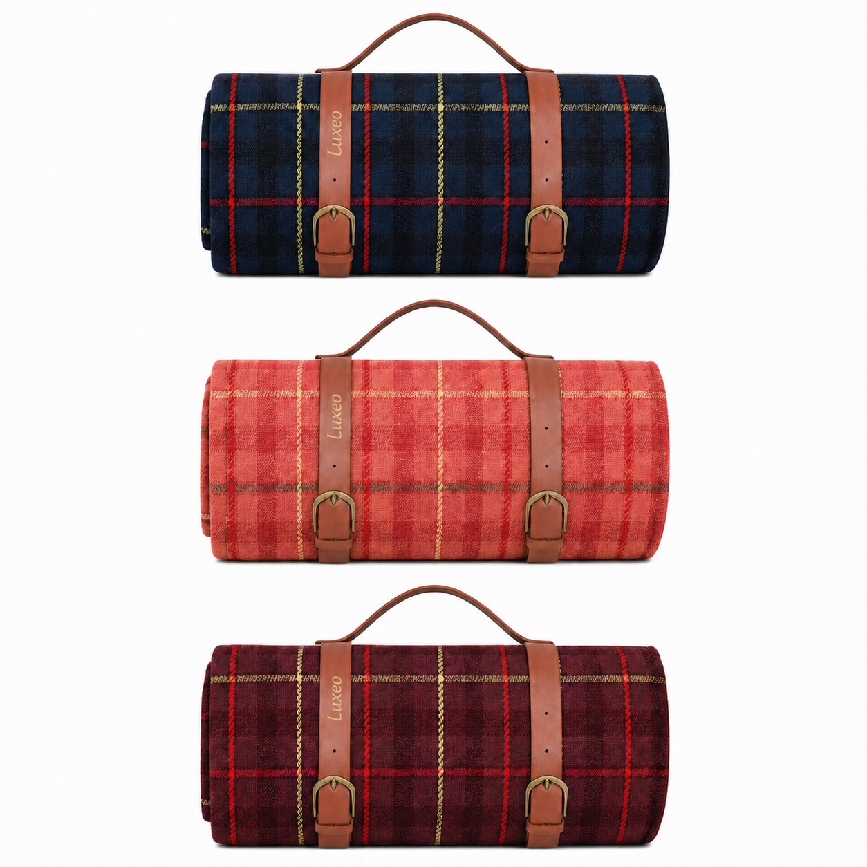 Foldable Oxford Fabric Picnic Blanket With Carry Strap