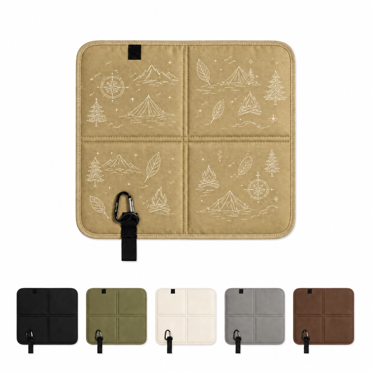 Oxford Foldable Seat Cushion With Carabiner
