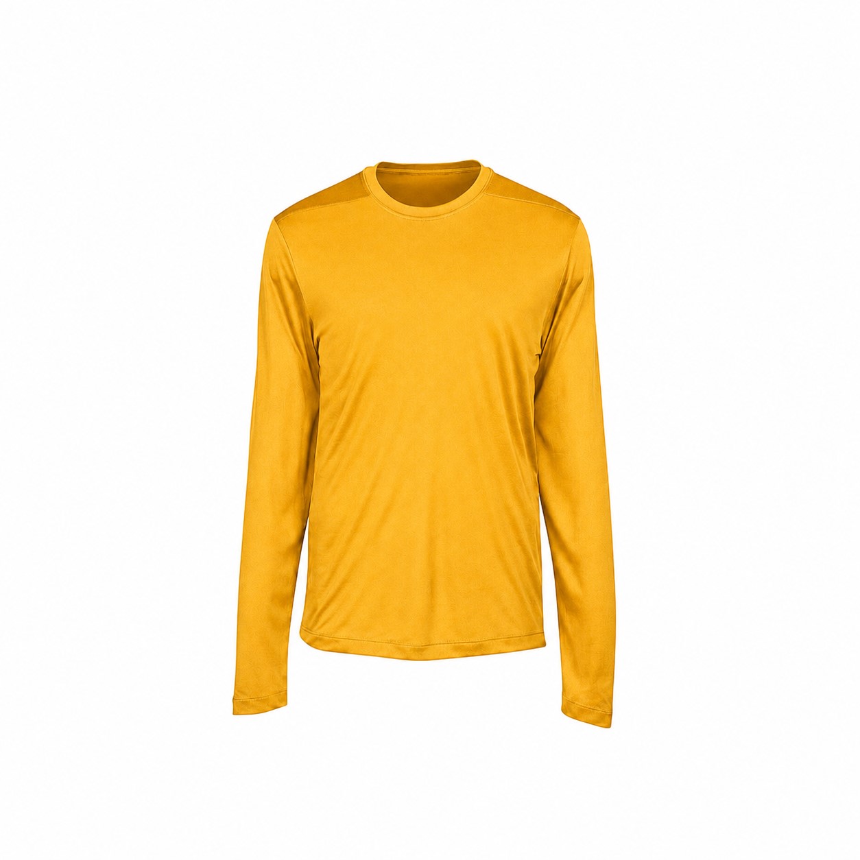 Men's Four-Ounce Polyester Long Sleeve Performance Tee — Gold